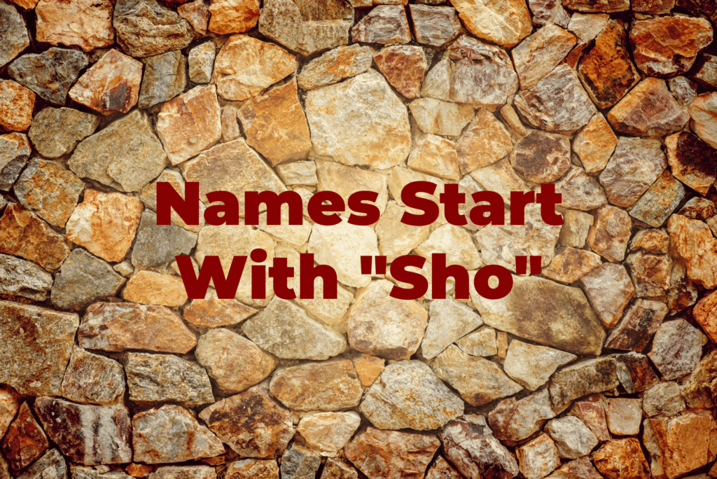 Names Start With Sho